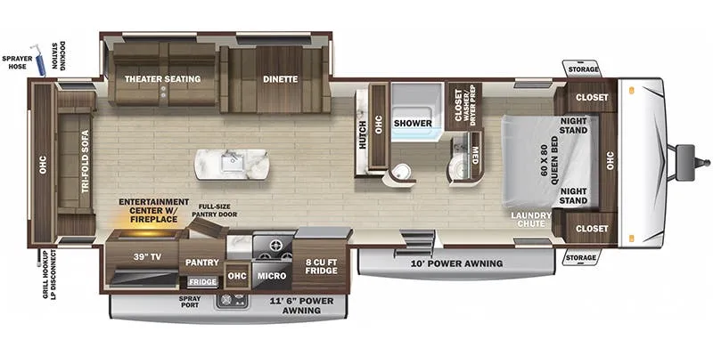 Highland Ridge Mesa Ridge Limited MR275RLS floor plan