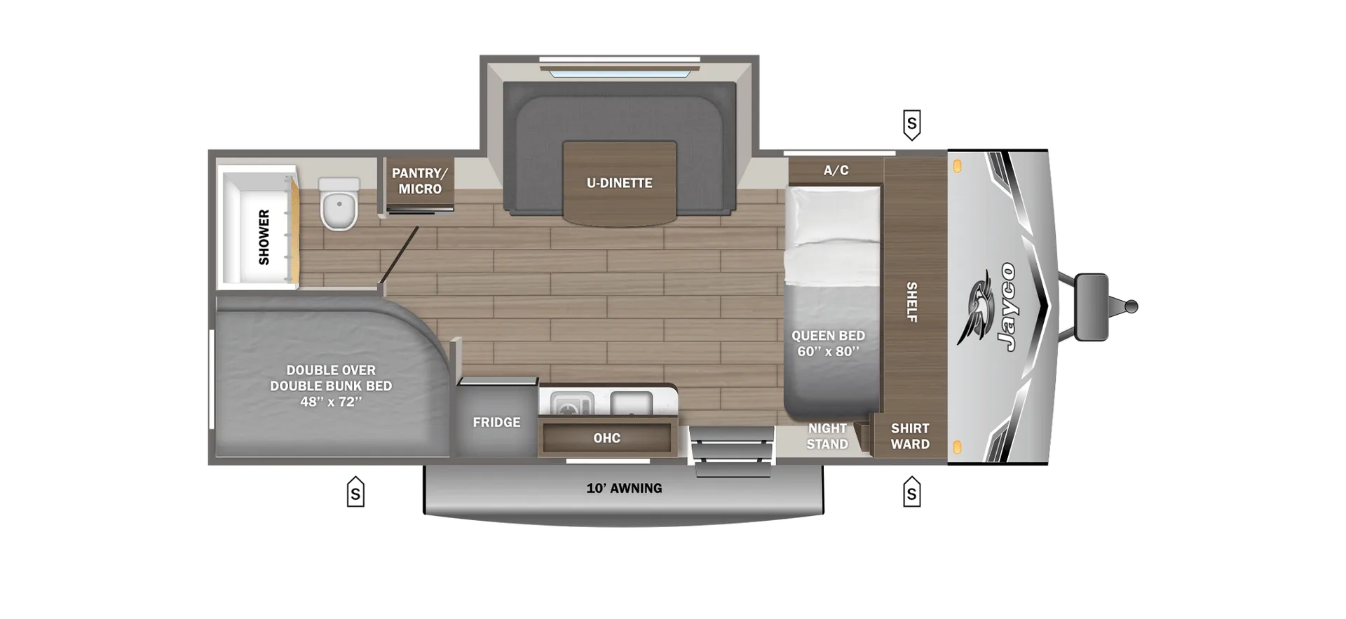 2027 Jayco Jay Flight SLX 178DBS - Floor plan