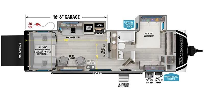 Grand Design Momentum G-Class 28G floor plan