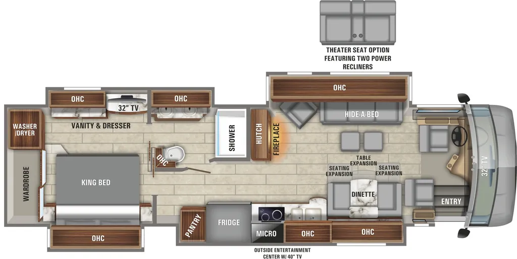 2019 Entegra Coach Aspire 38M floor plan