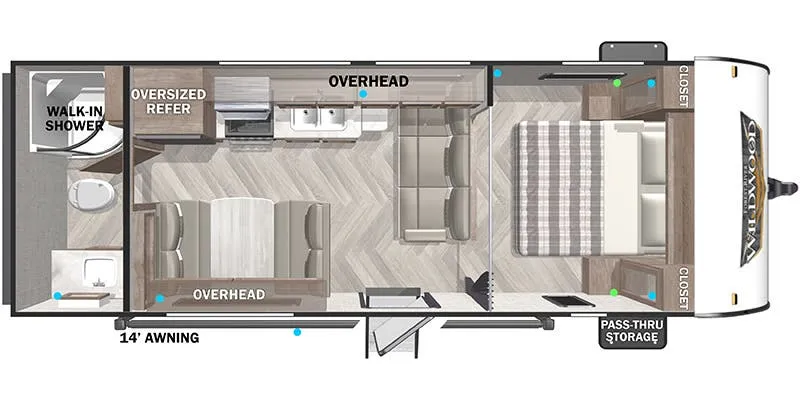 Forest River Wildwood X-Lite 241QBXL floor plan