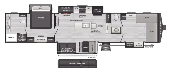 Keystone Sprinter 3980FBS floor plan