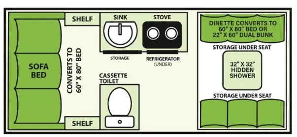 2025 Aliner Evolution 15 floor plan