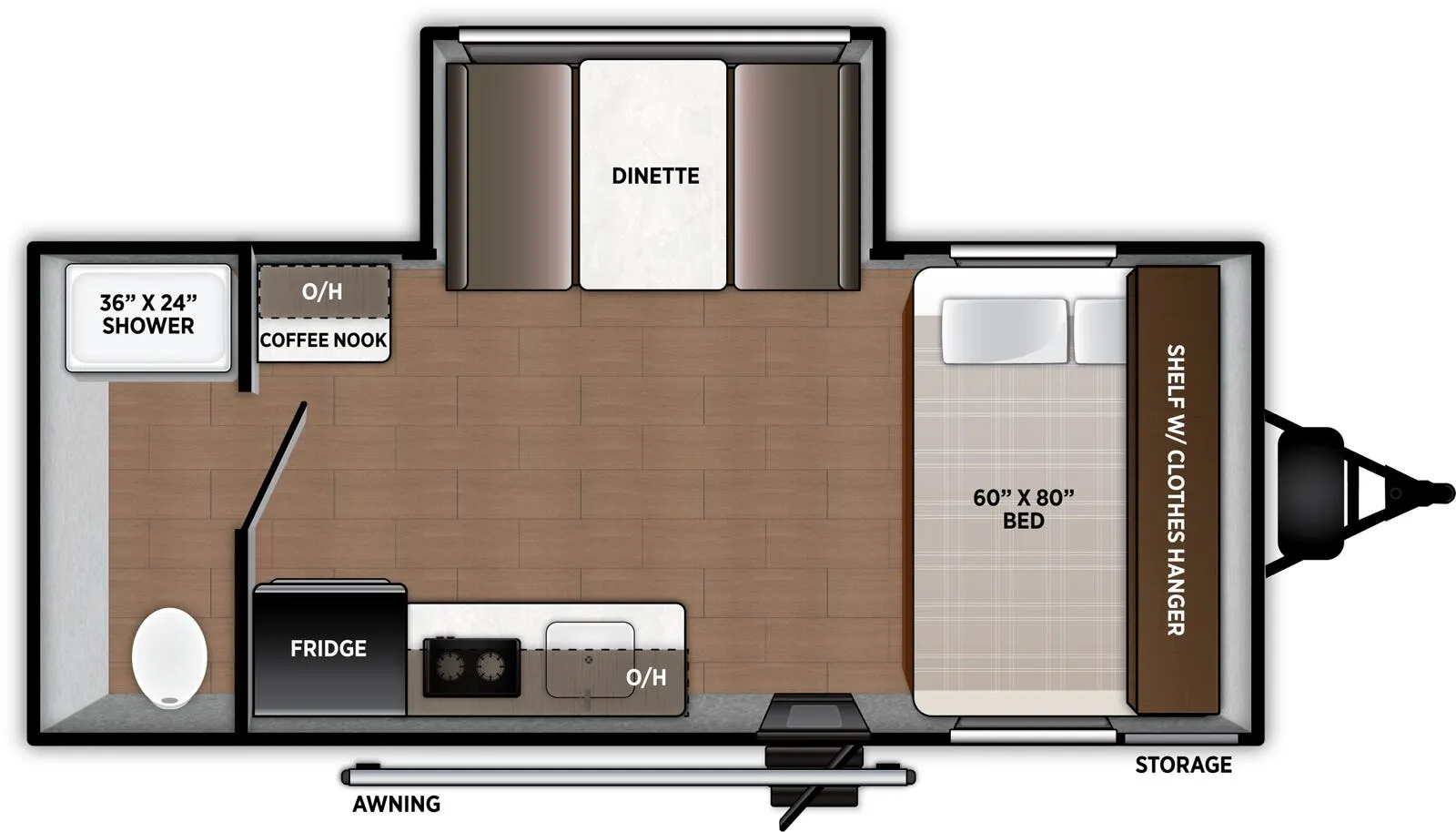 Forest River Airelume 172 floor plan