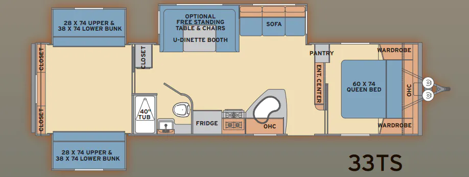Shasta Revere 33TS floor plan
