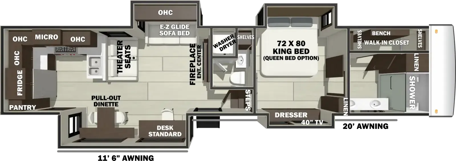 Forest River RiverStone 39RKFB floor plan