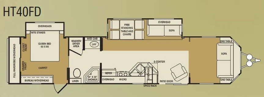 CrossRoads Hampton HT40FD floor plan
