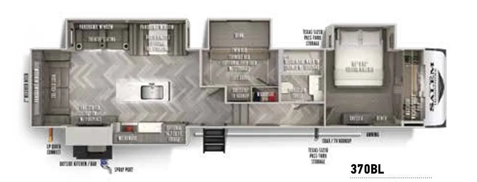 Forest River Salem Hemisphere 370BL floor plan