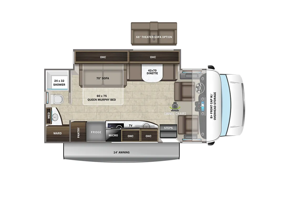 Entegra Coach Qwest 24R CANADA floor plan