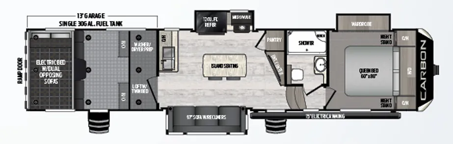 Keystone Carbon 348 floor plan