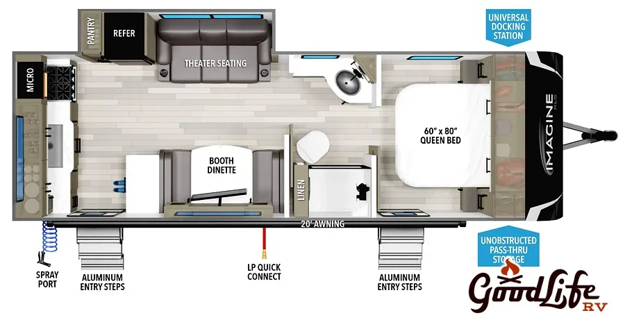 2026 Grand Design Imagine XLS 23LDE - Floor plan