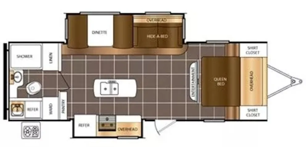 2017 Forest River TRACER ULTRA LITE 2750RBS - Floor plan
