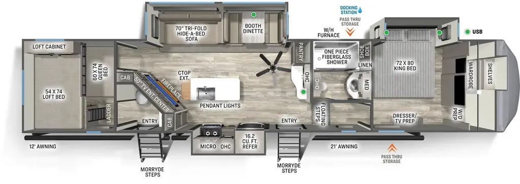 2026 Forest River Sierra 3550BH floor plan