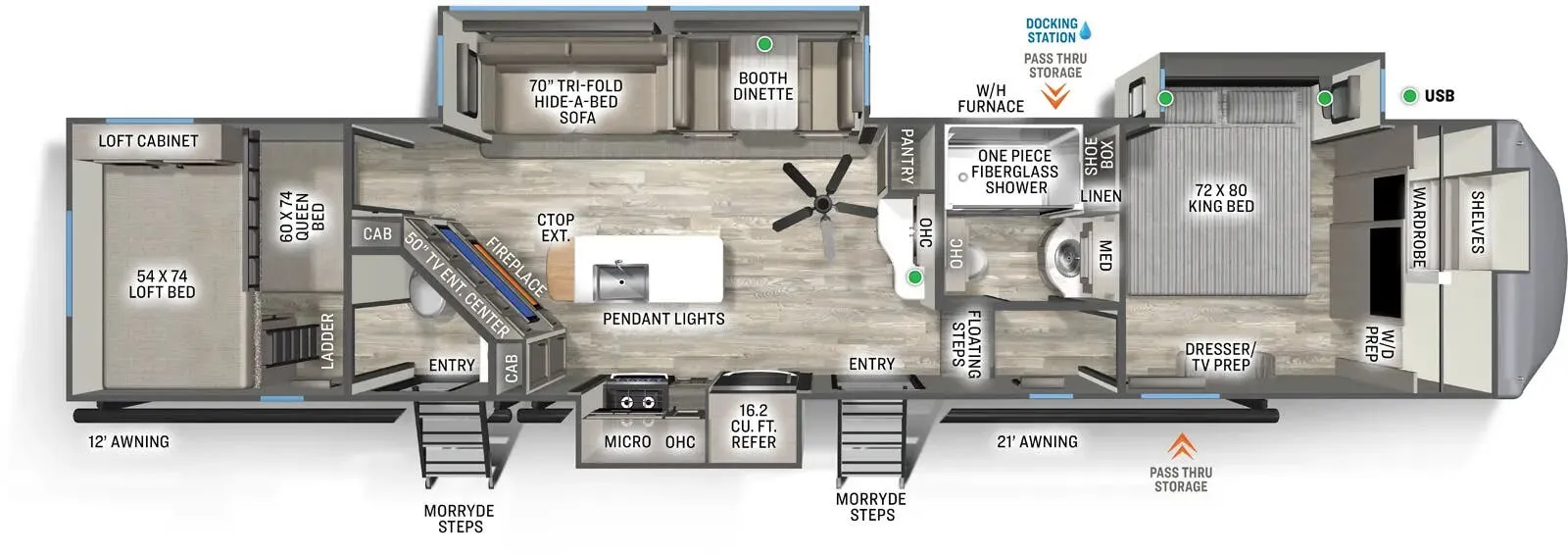 Forest River Sierra 3550BH floor plan