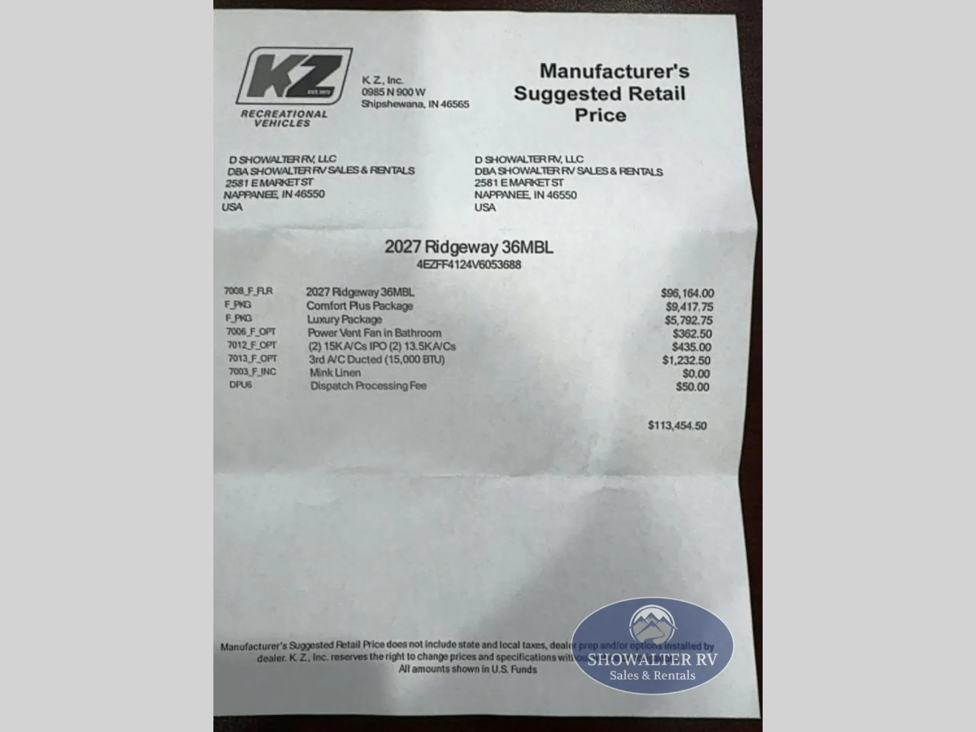 2027 K-Z Ridgeway 36MBL - Photo 4