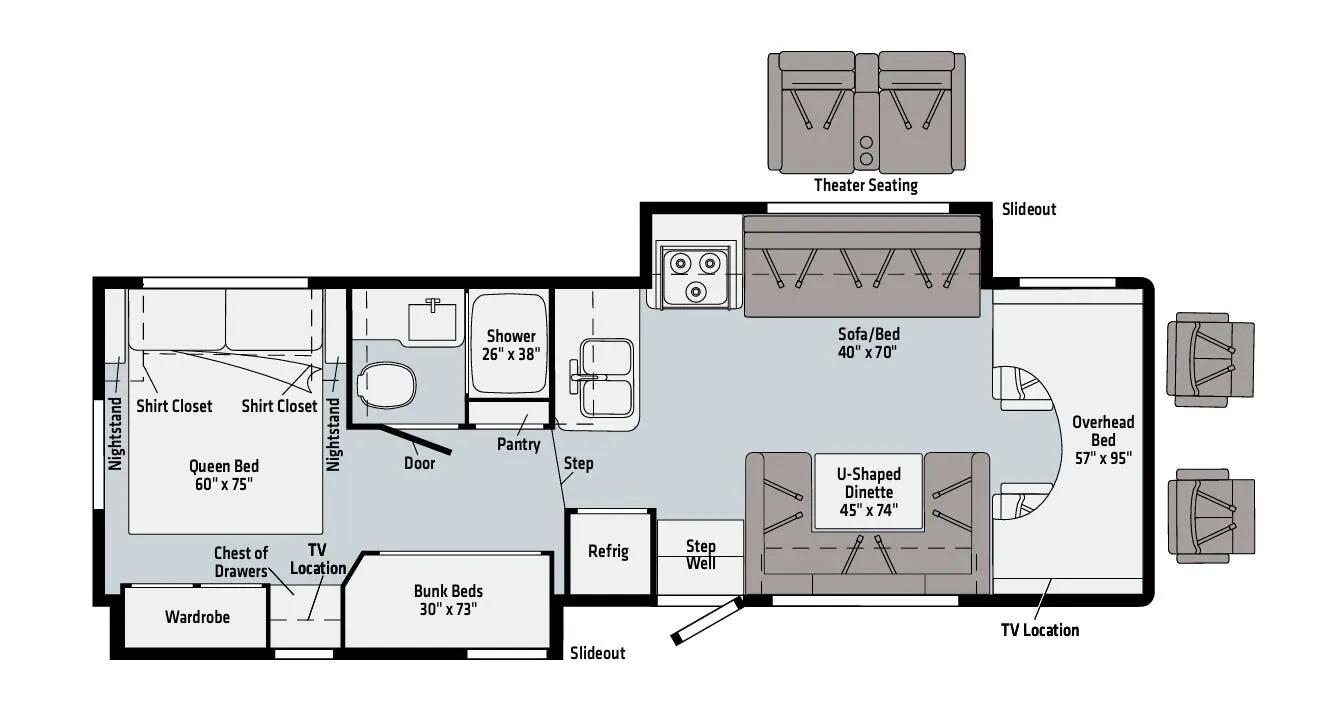 Winnebago Spirit 31H floor plan