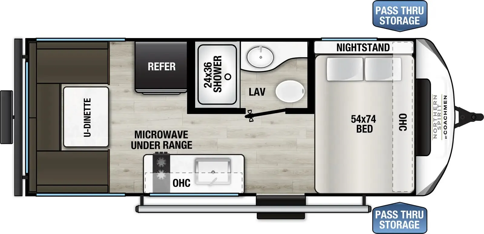Coachmen Northern Spirit Bijou 16RDB floor plan