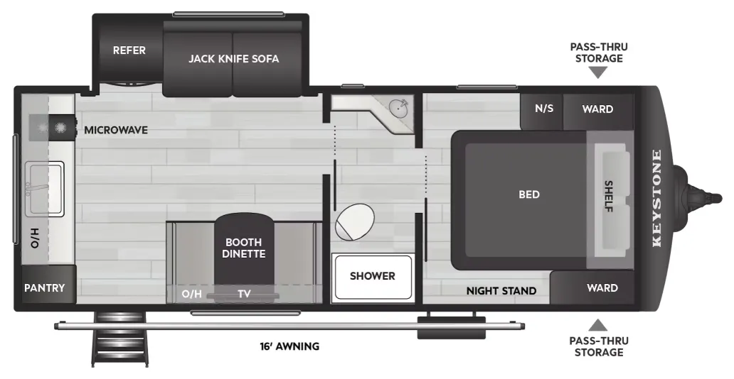 Keystone Bullet Classic 21RKC floor plan