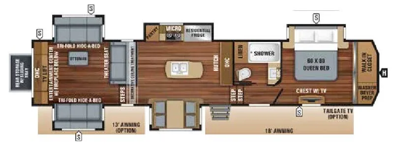 Jayco North Point 387RDFS floor plan