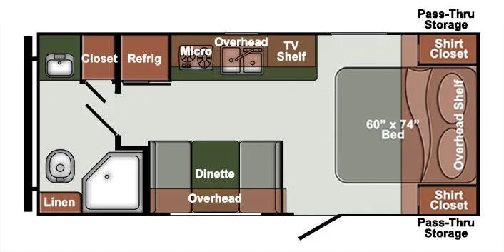Gulf Stream Matrix SVT 19FMB floor plan