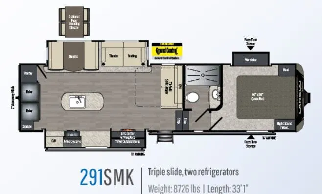 Keystone Laredo 291SMK floor plan