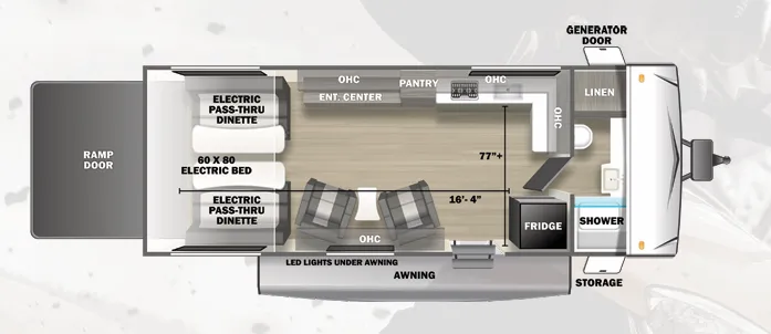 Forest River Stealth 2450SLX floor plan