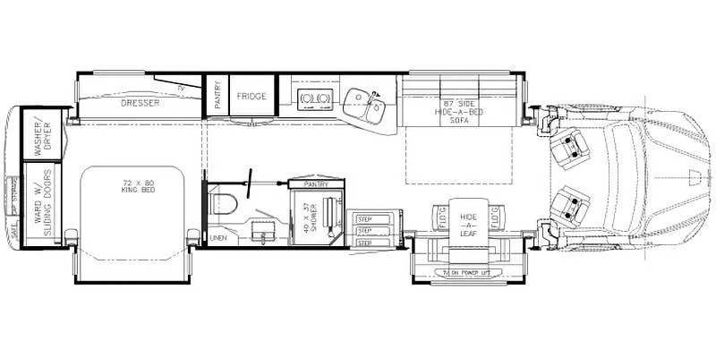 Newmar Supreme Aire 4061 floor plan