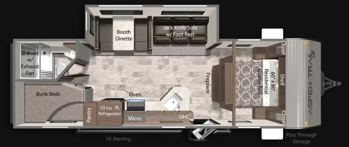 Dutchmen Aspen Trail LE 26BH floor plan