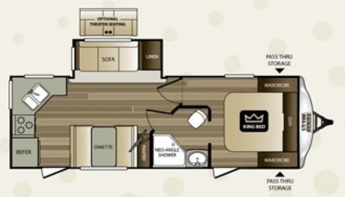 Keystone Cougar Half-Ton 24SABWE floor plan