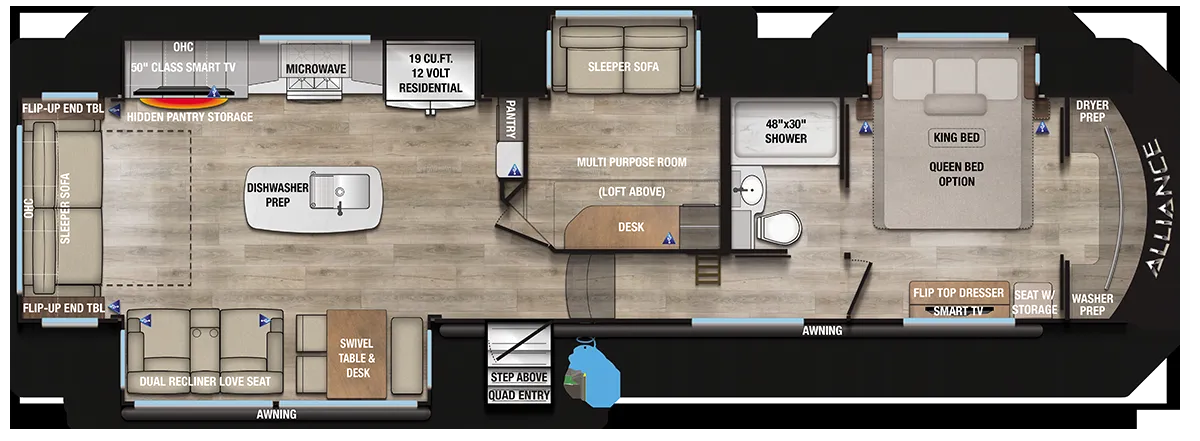 Alliance RV Paradigm 380MP floor plan