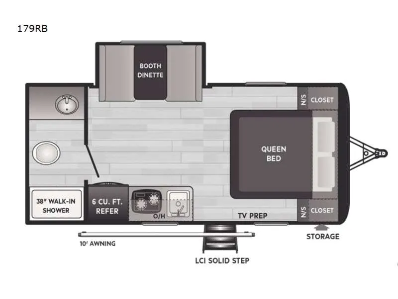 2022 Keystone Hideout 179RB floor plan