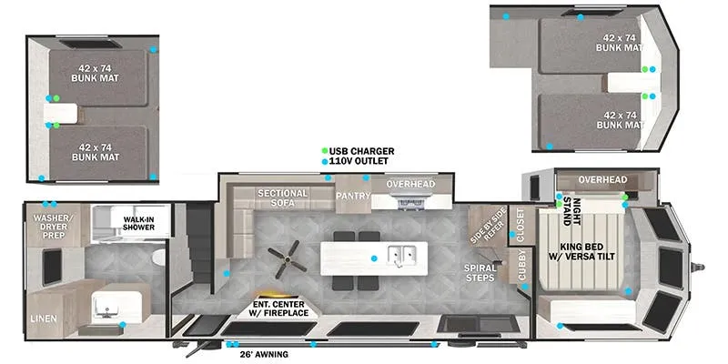 2024 Forest River Wildwood Grand Lodge 42VIEW - Floor plan