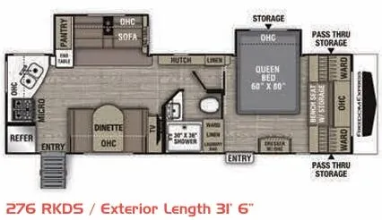 Coachmen Freedom Express Ultra Lite 276 RKDS floor plan