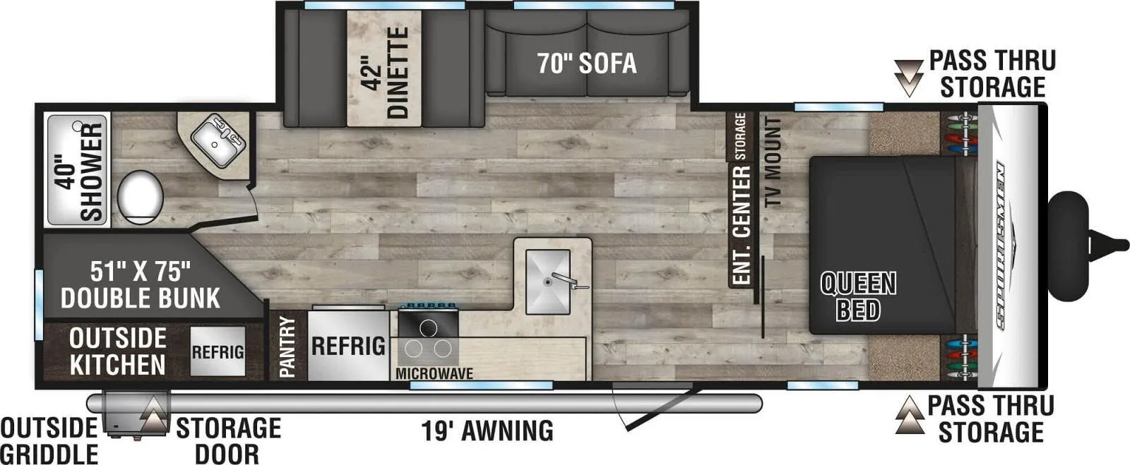 2023 K-Z Rv Sportsmen Se 271BHKSE - Floor plan