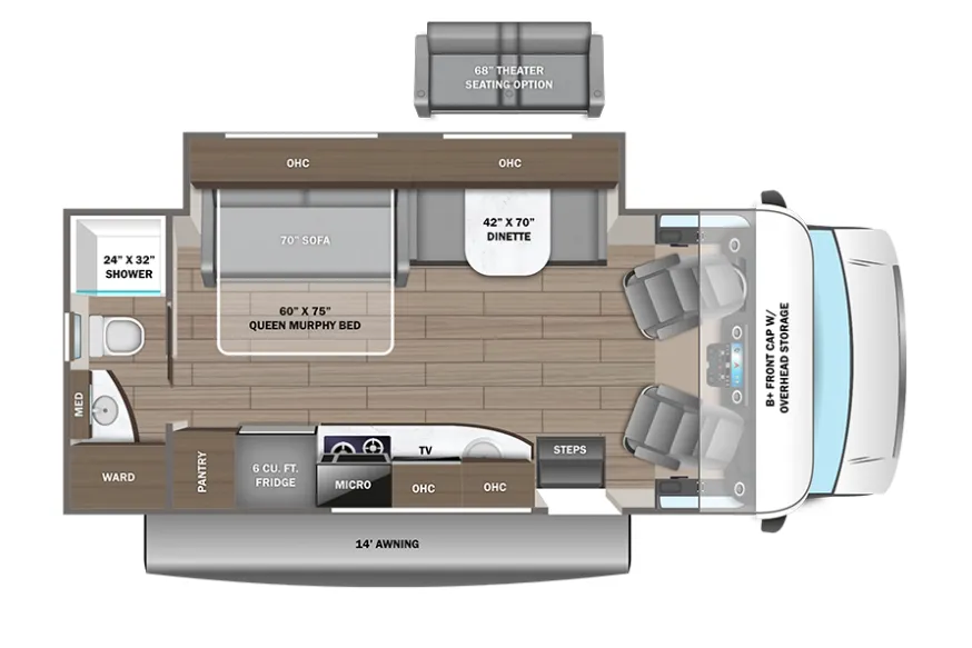 Entegra Coach Qwest 24R CANADA floor plan