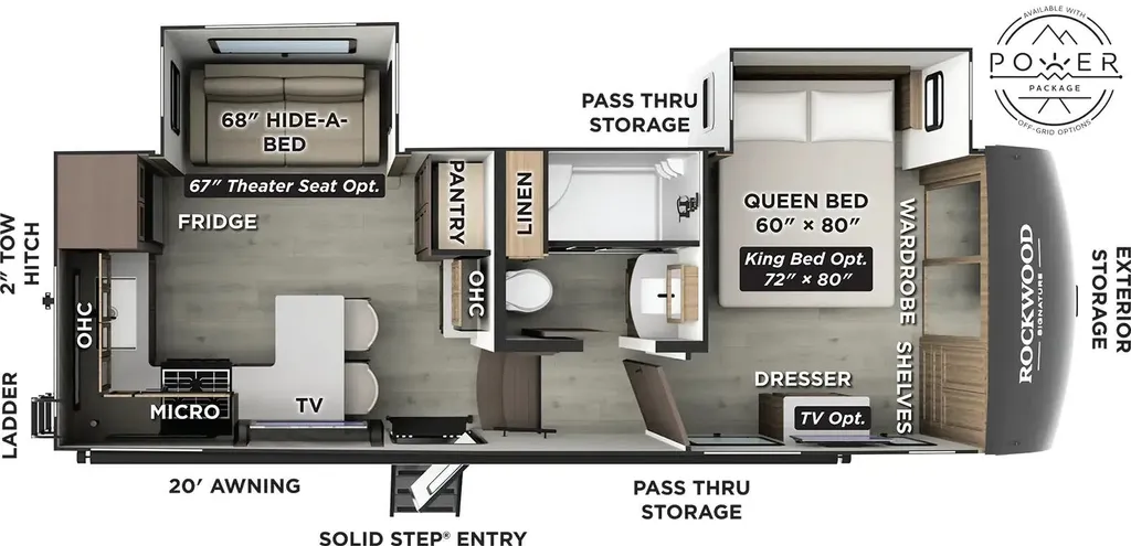 2026 Forest River Rockwood Signature R281RK floor plan