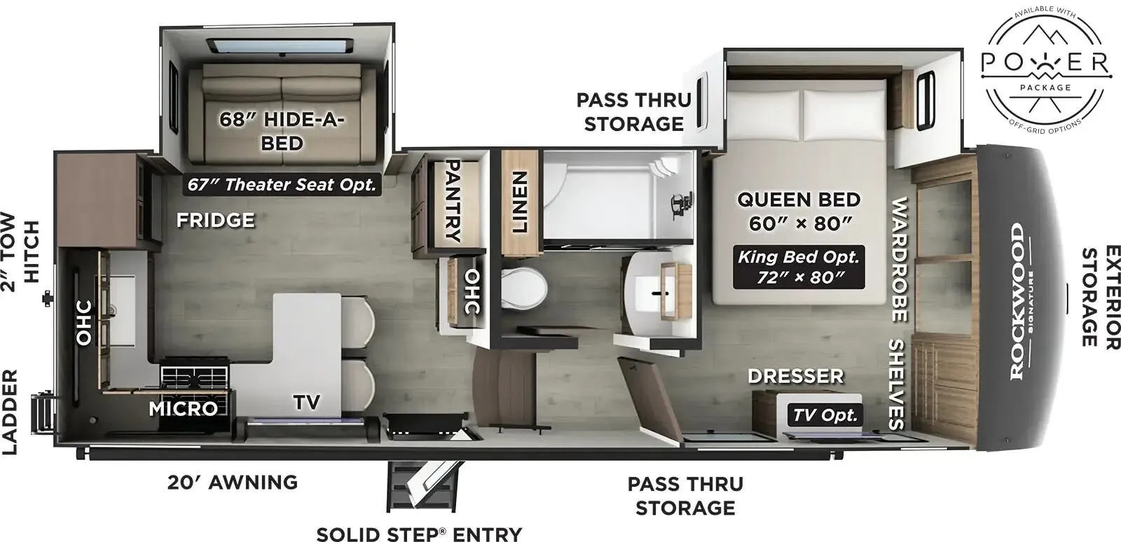 2026 Forest River Rockwood Signature R281RK - Floor plan