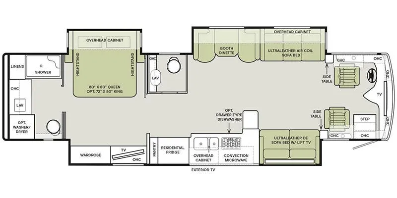 Tiffin Phaeton 37 BH floor plan