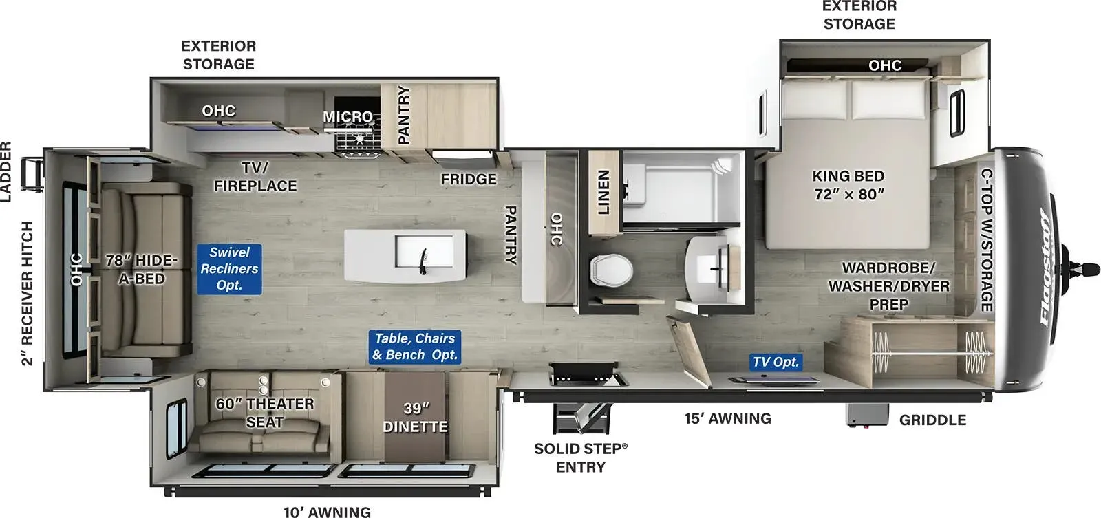 2025 Forest River Flagstaff Classic 832IKRL - Floor plan
