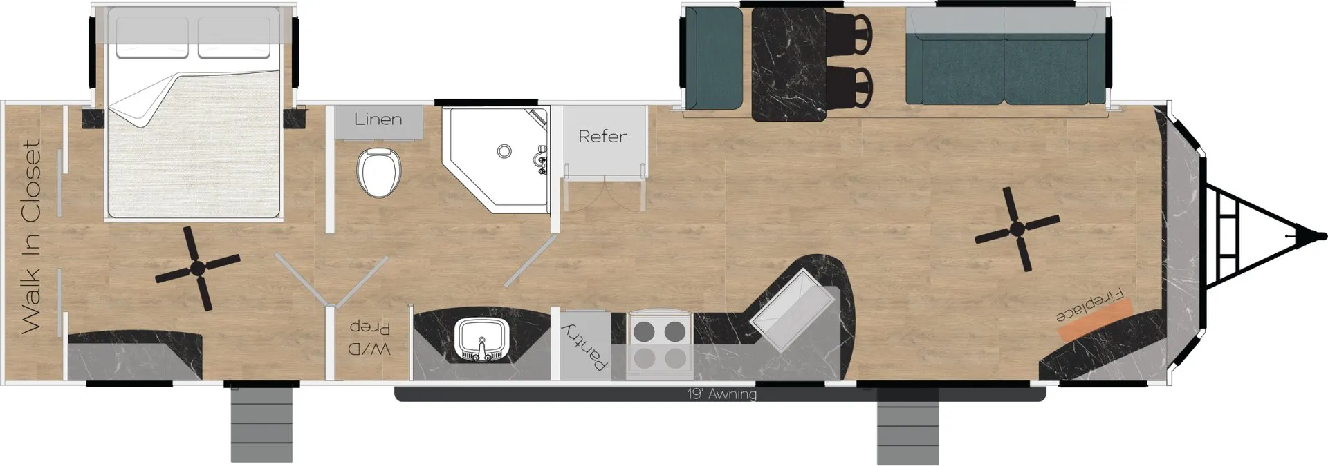 2026 Recreation By Design Baypoint BP-351-FLWB - Floor plan