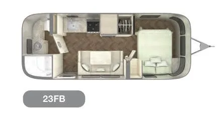 Airstream International 23FB floor plan