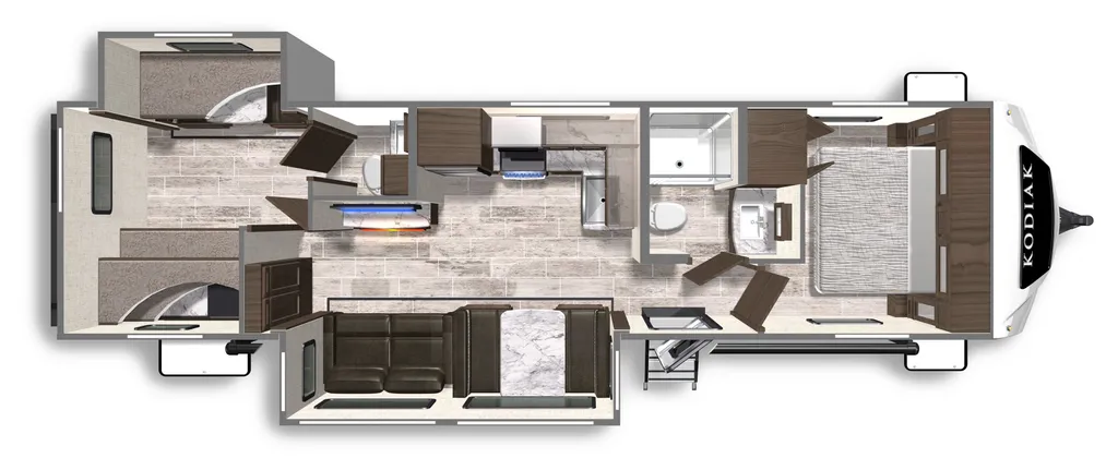 2023 Dutchmen Kodiak Ultimate 3301BHSL floor plan