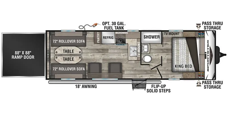 K-Z Sportster 270THR floor plan