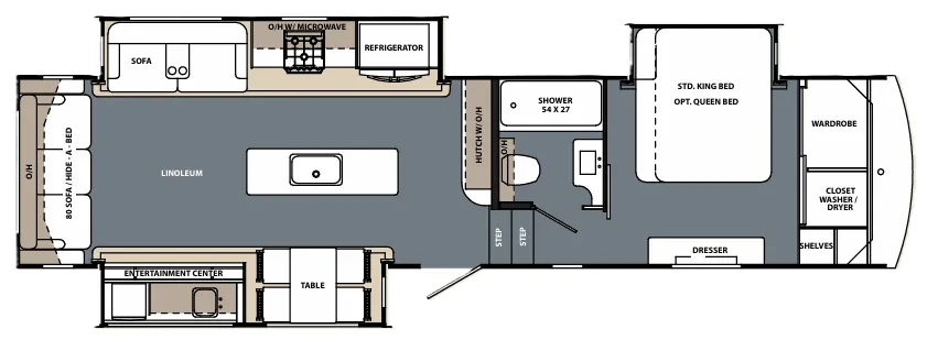 Forest River Cardinal Limited 3200RLLE floor plan