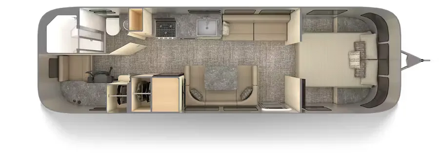 2026 Airstream Flying Cloud 30FB Office - Floor plan