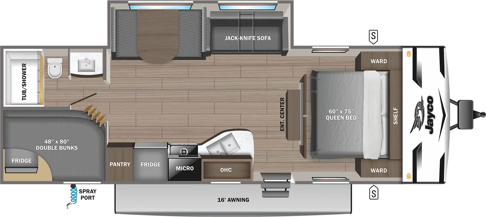2024 Jayco Jay Flight SLX 261BHSW - Floor plan