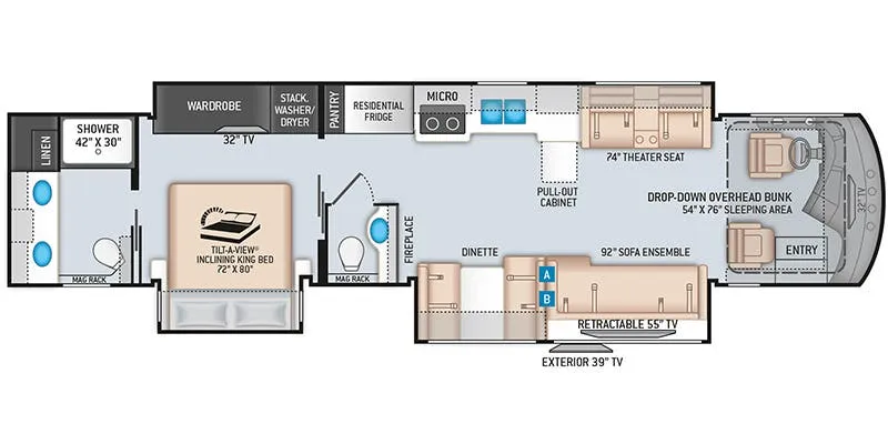 Thor Motor Coach Venetian F42 floor plan