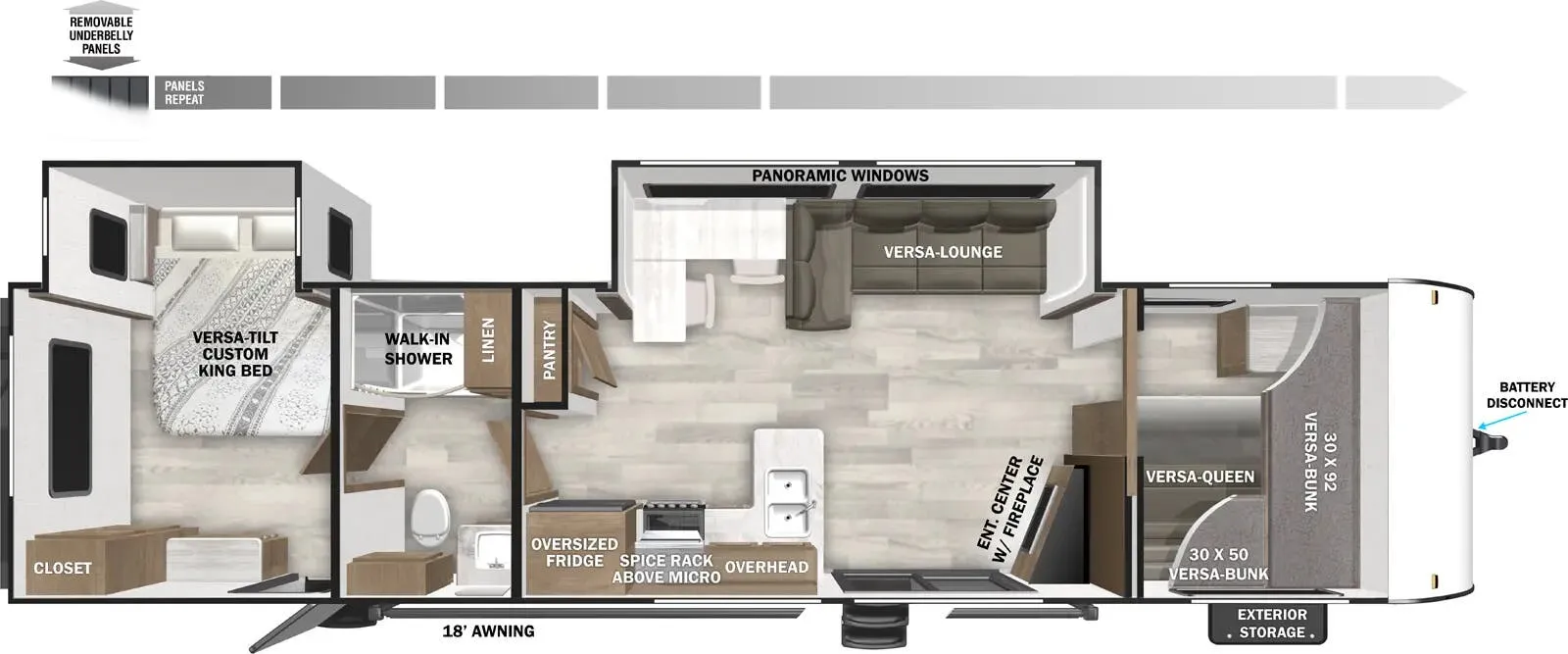 Forest River Salem 36VBDS floor plan