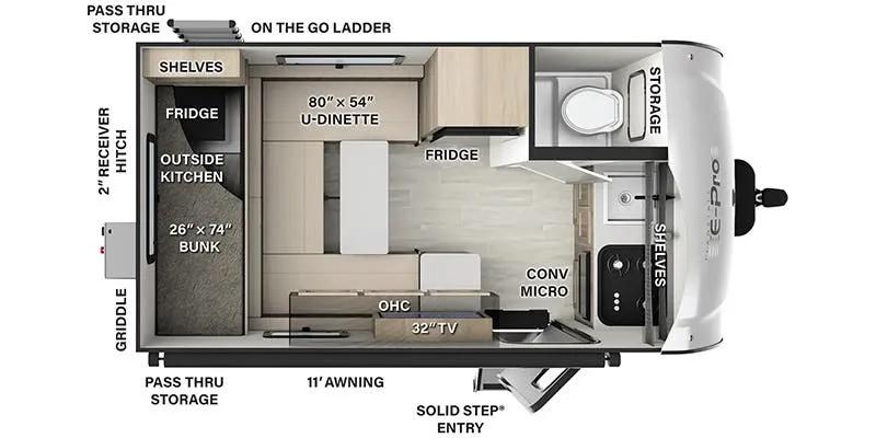 Forest River Flagstaff E-Pro E15RD floor plan