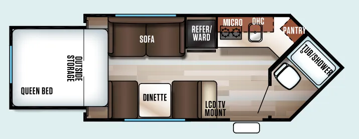 Forest River Cherokee Wolf Pup 15SW floor plan